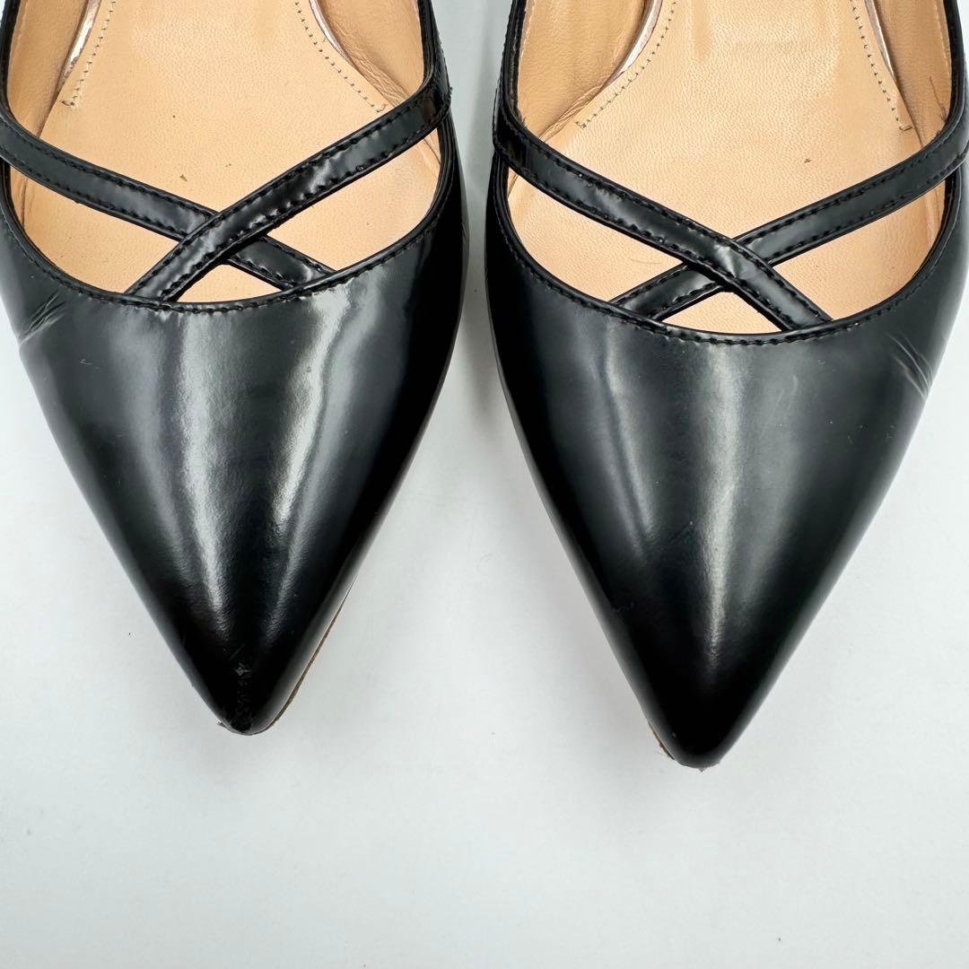 PELICO パンプス　フラット　レザー　ブラック　サイズ37