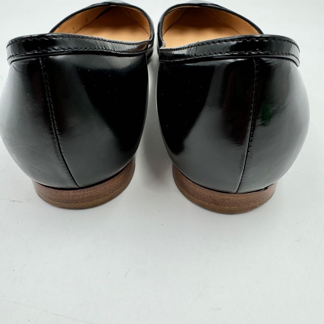 PELICO パンプス　フラット　レザー　ブラック　サイズ37