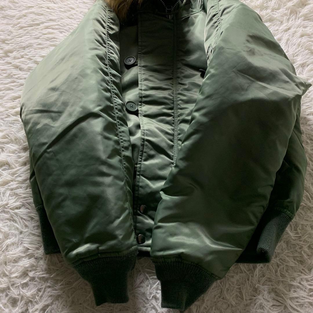 ぽ*ぃ様 美品■アヴィレックス フライトジャケットN-2B カーキ L