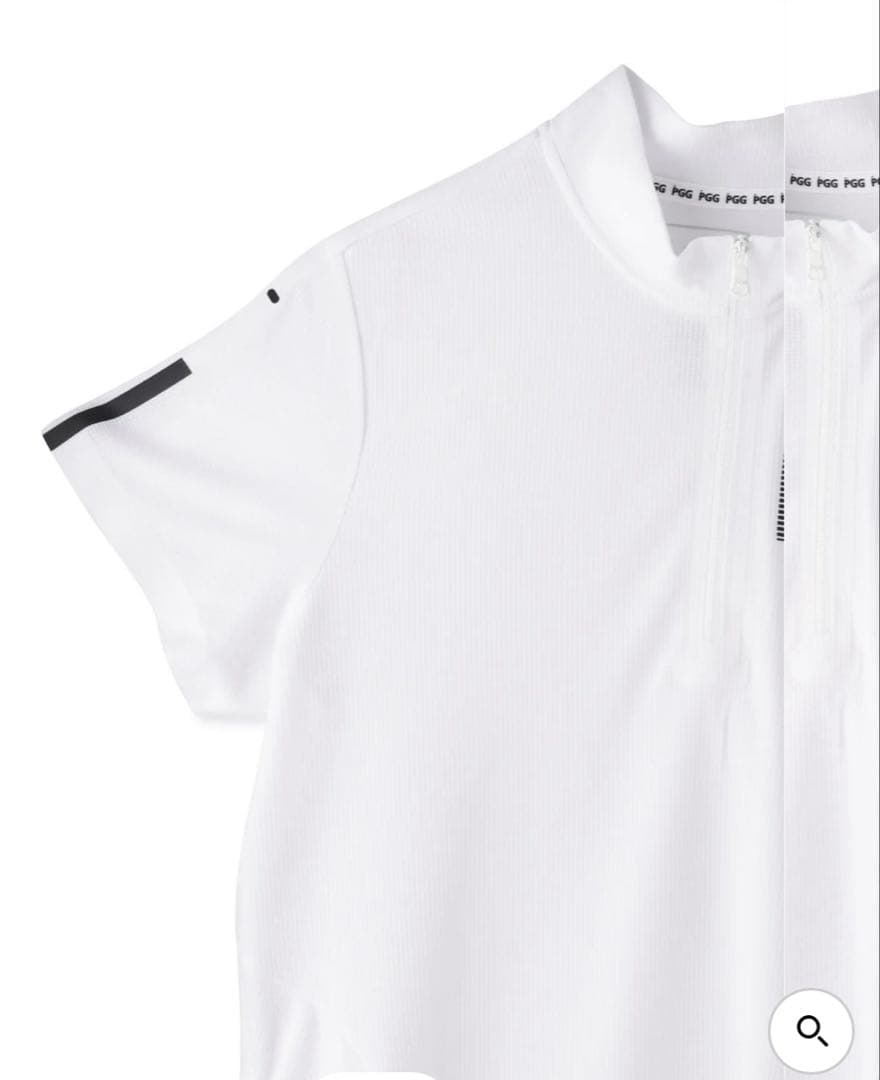 新品　PGG パーリーゲイツ　ワンピース　ハーフジップ　ホワイト　サイズ1