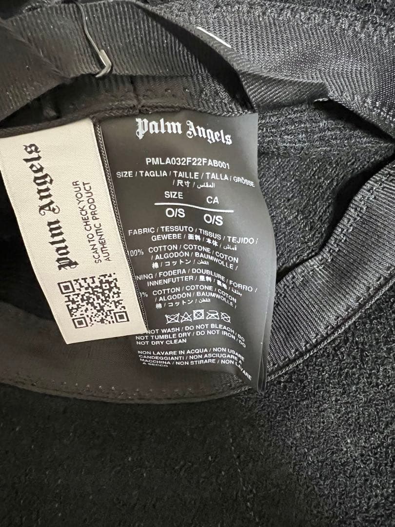新品 パームエンジェルス バケットハット バケハ ブラック パイル素材 ロゴ