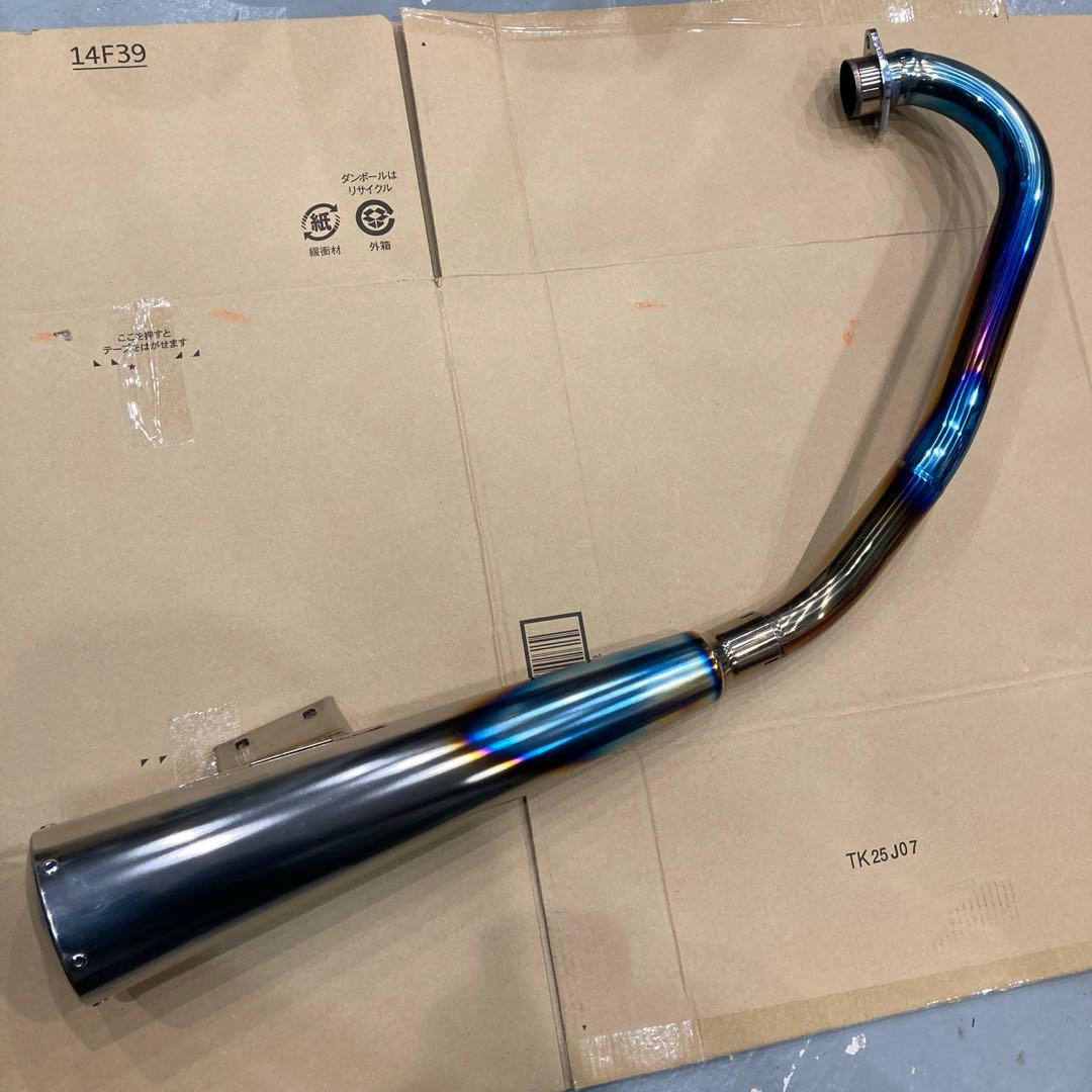 超美品 SR400/500 フルチタンマフラー MANXタイプ