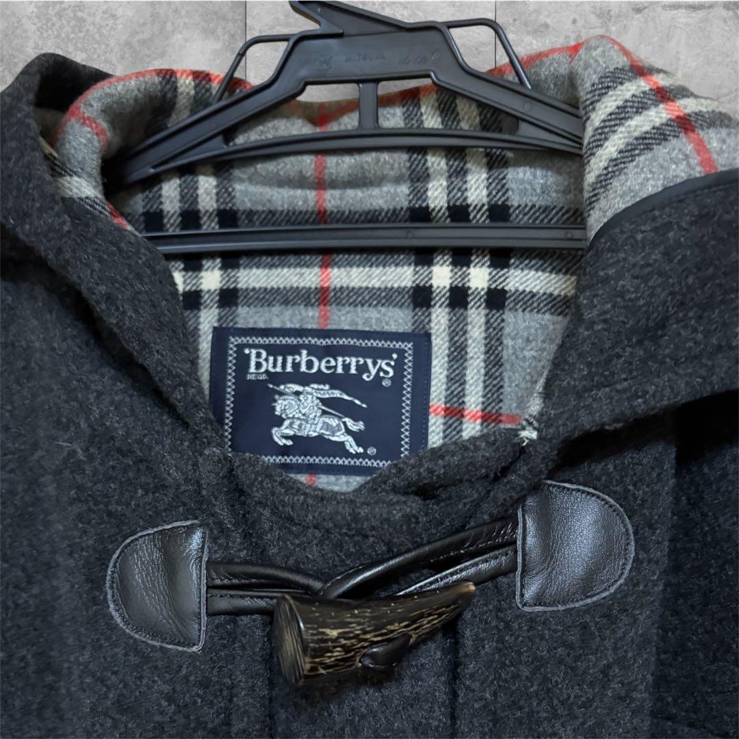 【ゆう】バーバリー メンズ カシミヤ混 ダッフルコート ダークグレー