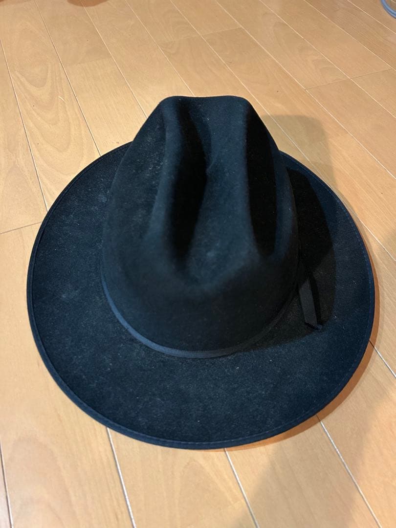 STETSON ブラック フェルトハット 39 7/8