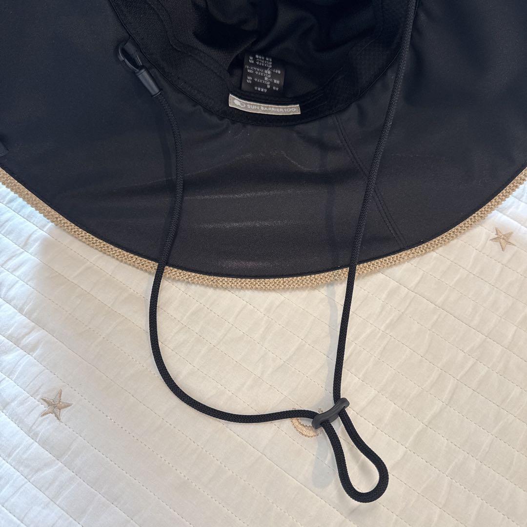 サンバリア100 リネン・サーモハット(ベージュ) ハットストラップ付き