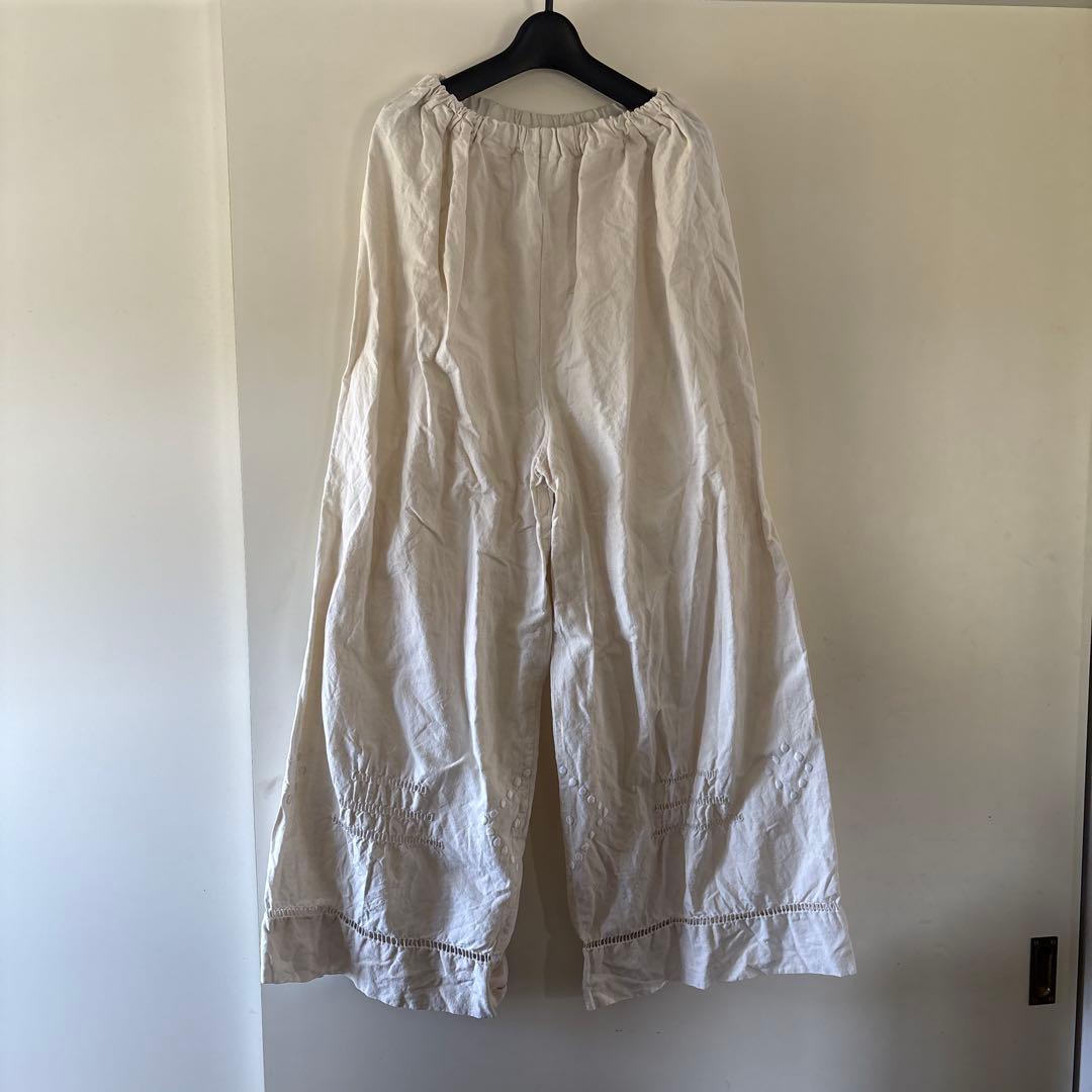 aratama アラタマさんのリネンクロスワイドパンツ