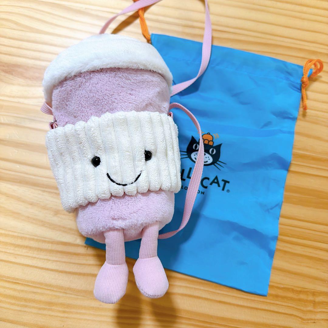  ピンク コーヒーカップ バッグ ぬいぐるみ新品　正規品