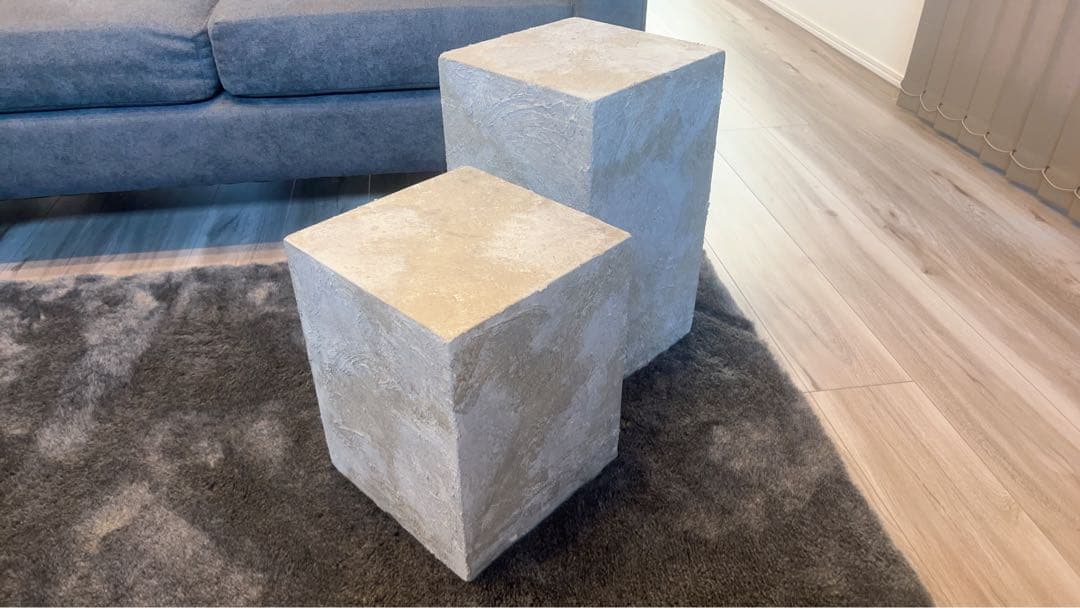Ucha コンクリート調　サイドテーブル　物置台　飾り棚