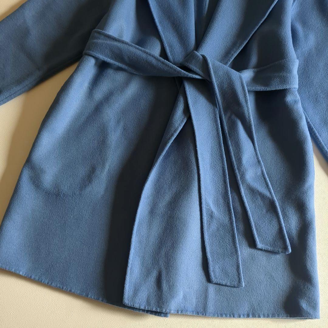 アルアバイル リバーコート ショールカラー フード ダブルフェイス カシミヤ混