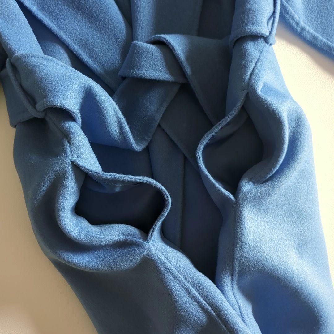 アルアバイル リバーコート ショールカラー フード ダブルフェイス カシミヤ混