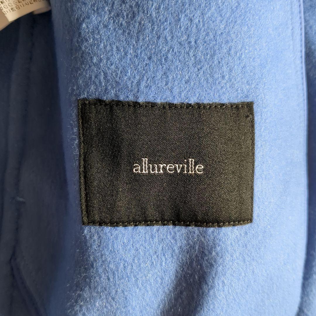 アルアバイル リバーコート ショールカラー フード ダブルフェイス カシミヤ混