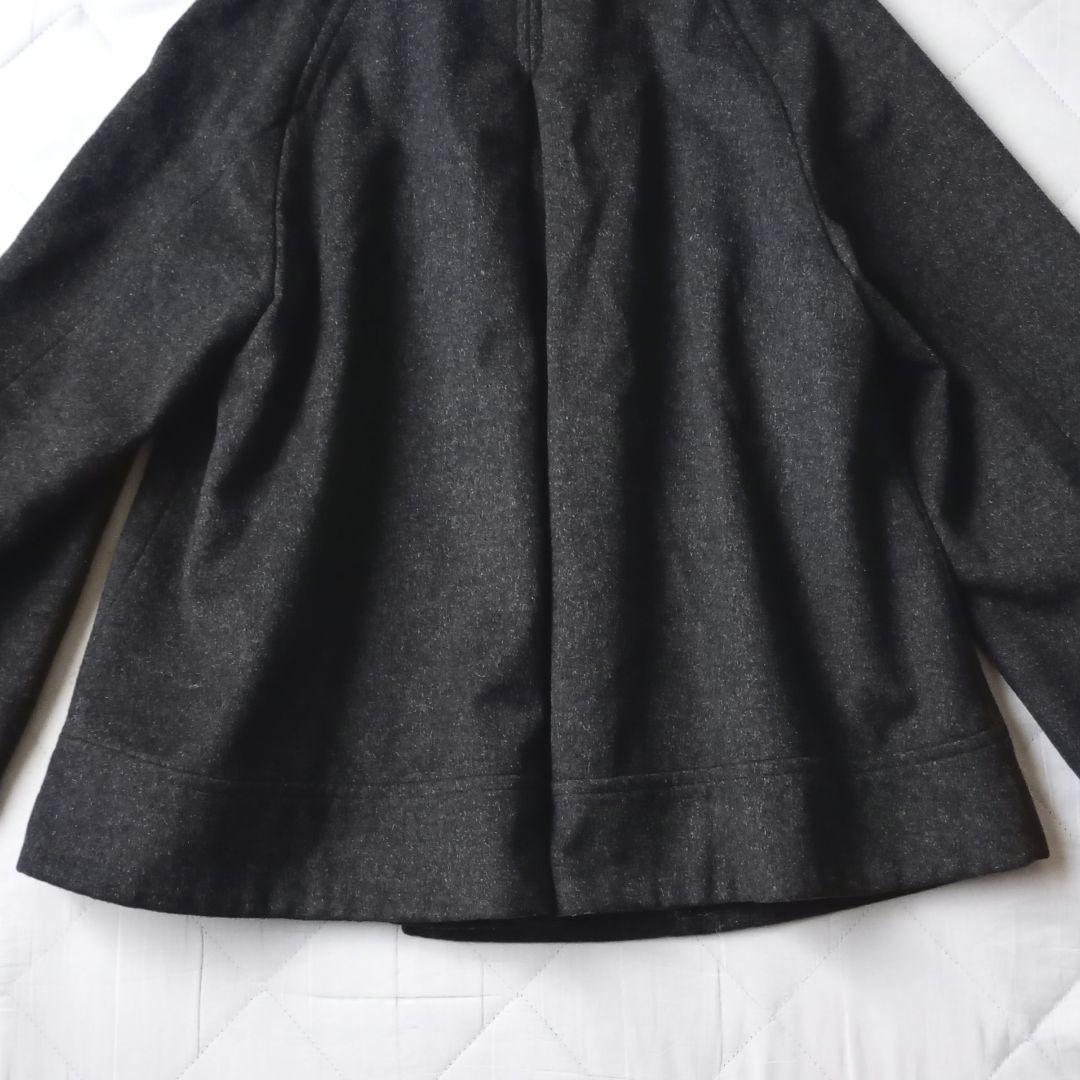 新品　J.PRESS　スタンドカラー　ショートコート　Aライン　ウール　グレー