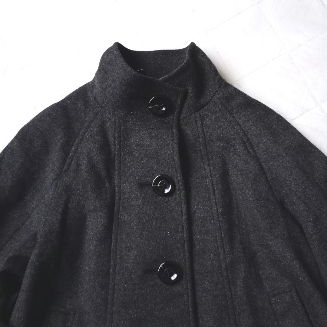 新品　J.PRESS　スタンドカラー　ショートコート　Aライン　ウール　グレー