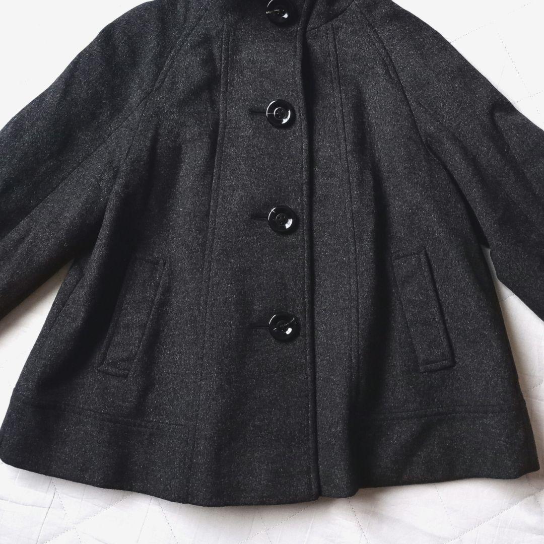 新品　J.PRESS　スタンドカラー　ショートコート　Aライン　ウール　グレー