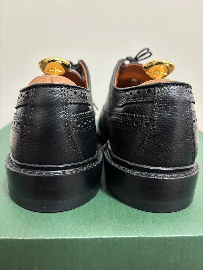 ブルックスブラザーズ ロングウィング ブラック グレインレザー