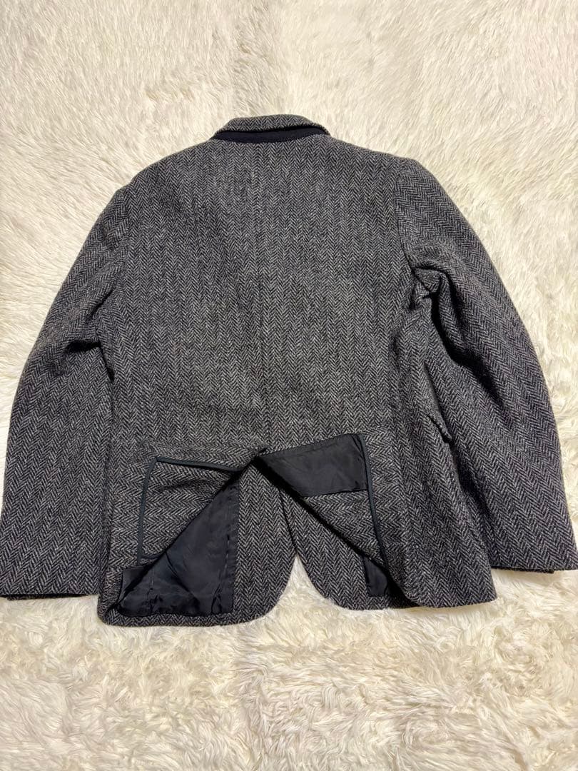 【美品】ニューヨーカーハリスツイードジャケット ウール100% M くるみボタン