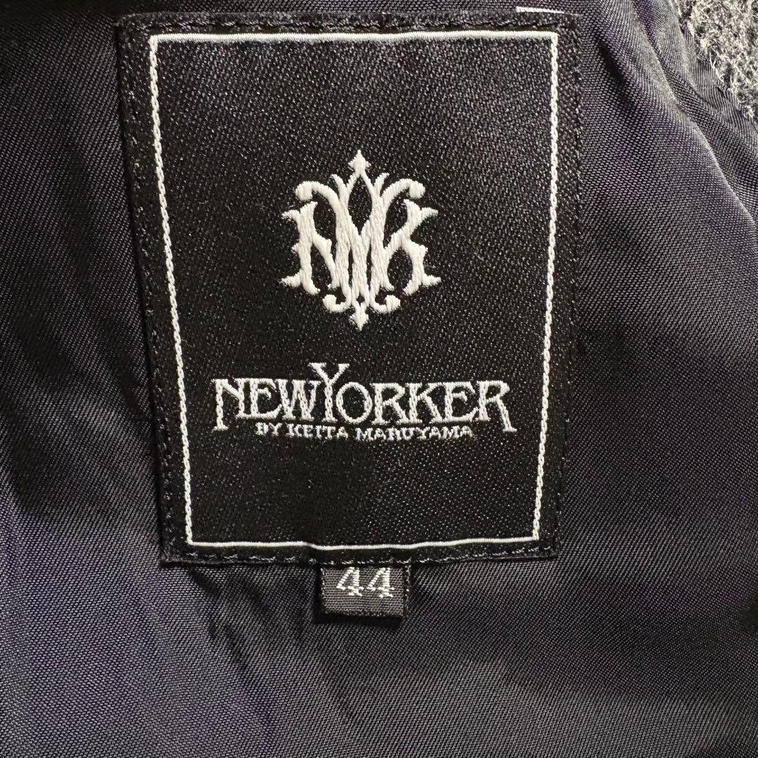 【美品】ニューヨーカーハリスツイードジャケット ウール100% M くるみボタン