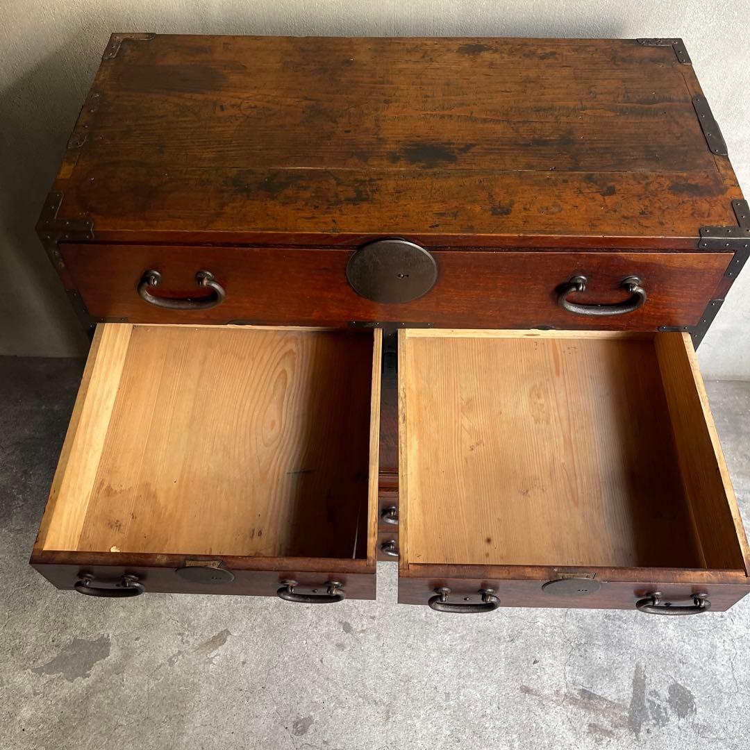 明治期　小箪笥 和製アンティーク 箪笥 時代箪笥 小物収納 引き出し 帳場箪笥