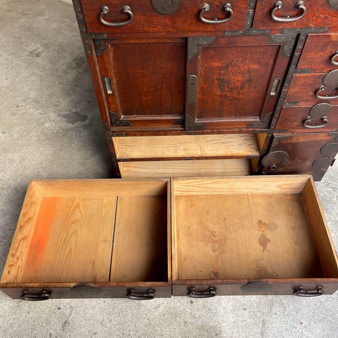 明治期　小箪笥 和製アンティーク 箪笥 時代箪笥 小物収納 引き出し 帳場箪笥