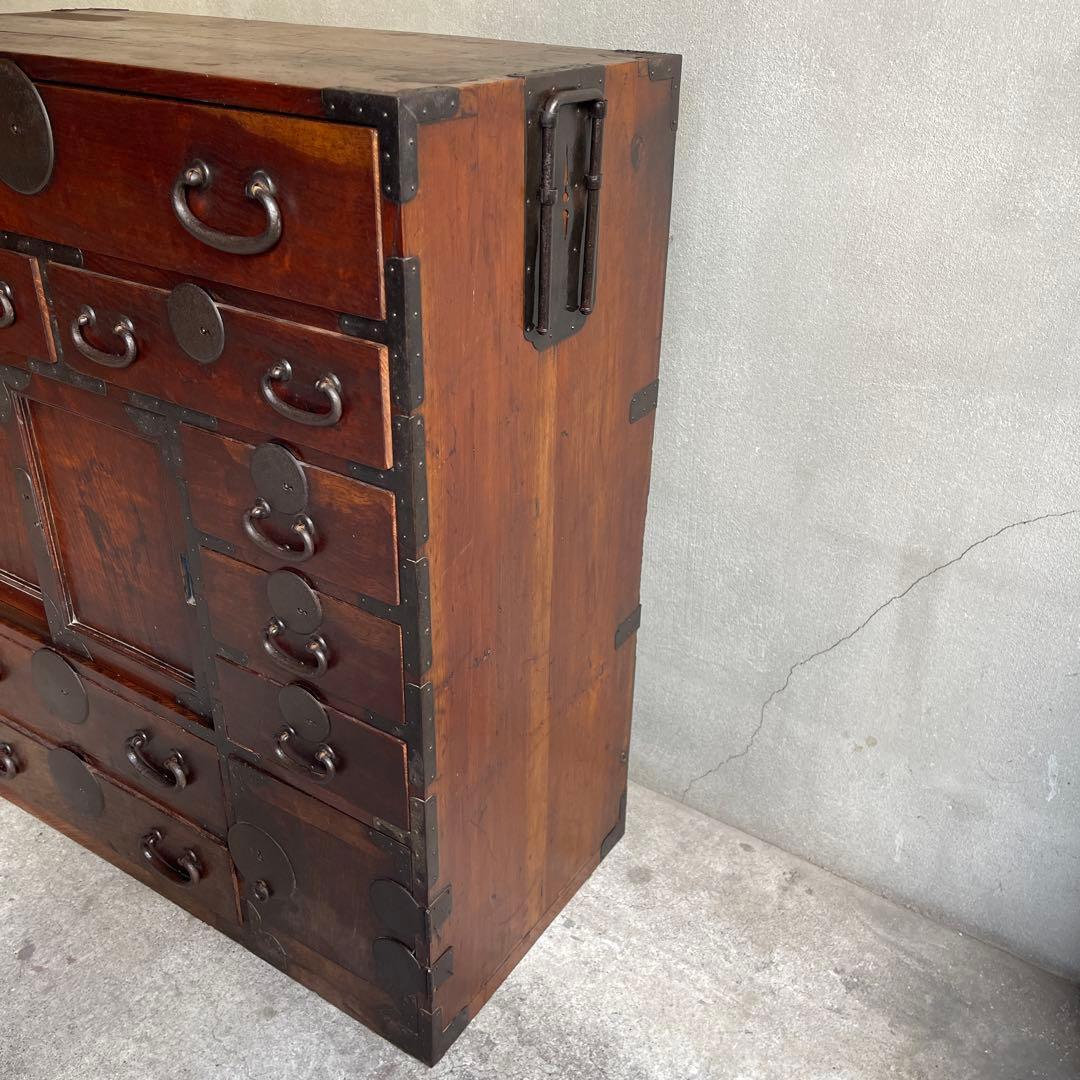 明治期　小箪笥 和製アンティーク 箪笥 時代箪笥 小物収納 引き出し 帳場箪笥
