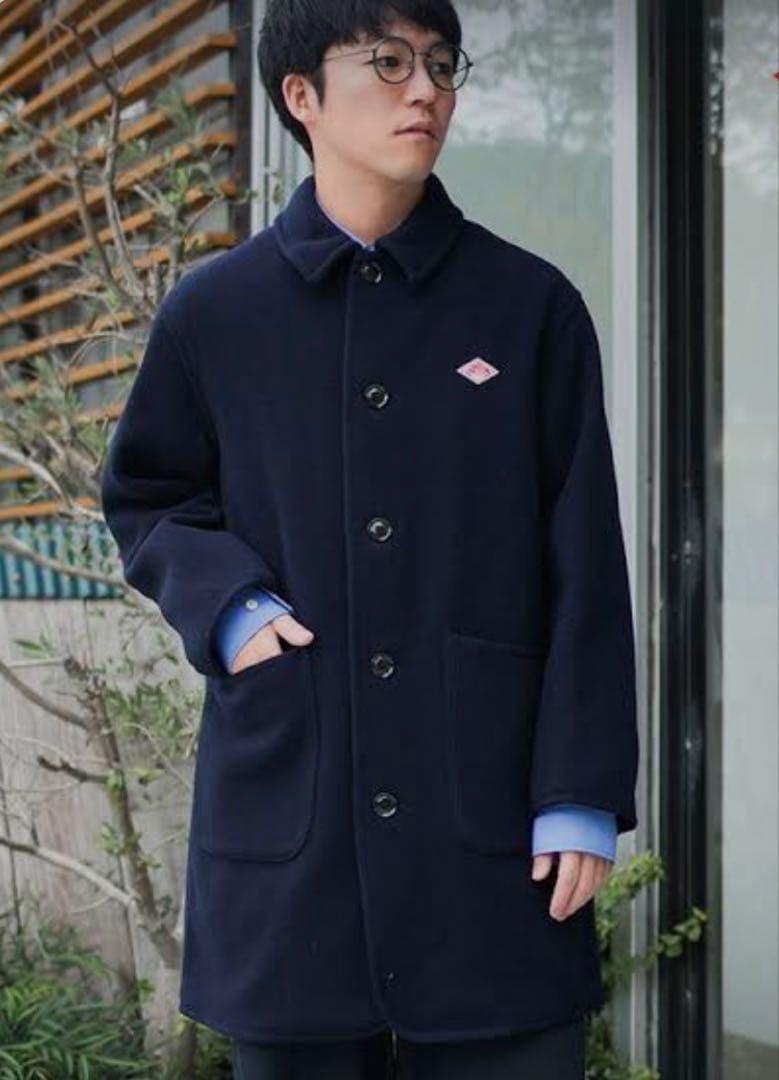 超特価！！未使用品！！ ダントン ウールモッサ シングルコート ネイビー