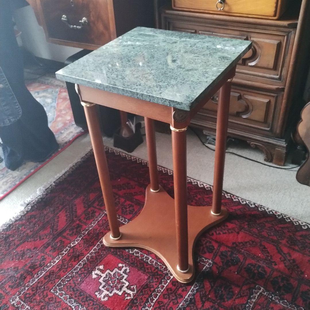ゆ*う様 アンティーク調　サイドテーブル　大理石天板　コンソールテーブル　飾り台