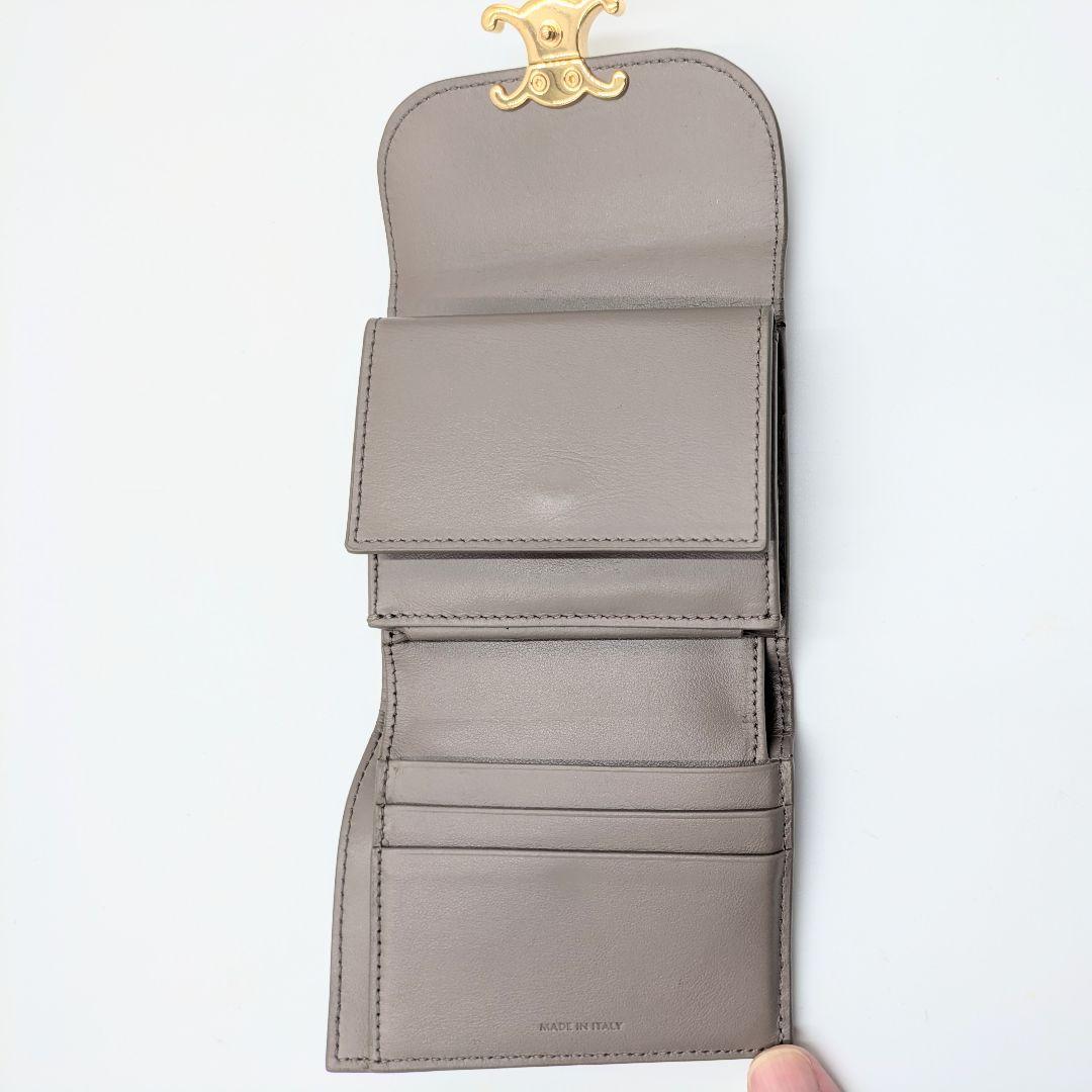 【美品／箱袋付】 CELINE トリオンフ コンパクト ウォレット 財布