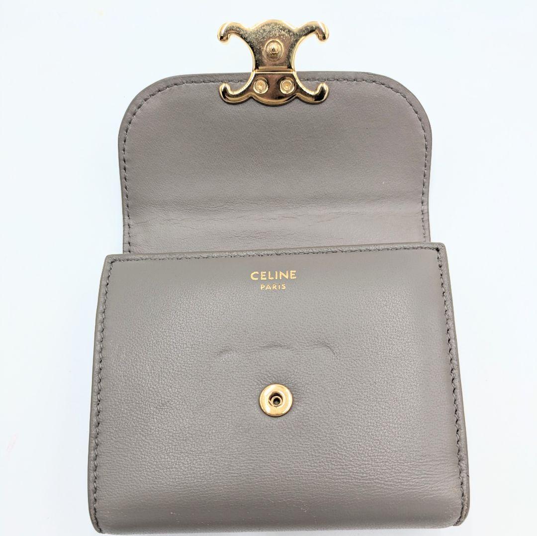 【美品／箱袋付】 CELINE トリオンフ コンパクト ウォレット 財布