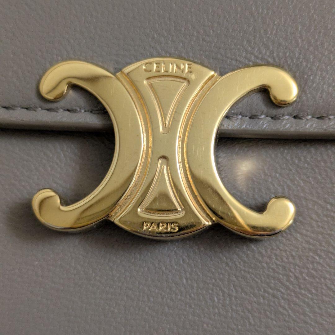 【美品／箱袋付】 CELINE トリオンフ コンパクト ウォレット 財布