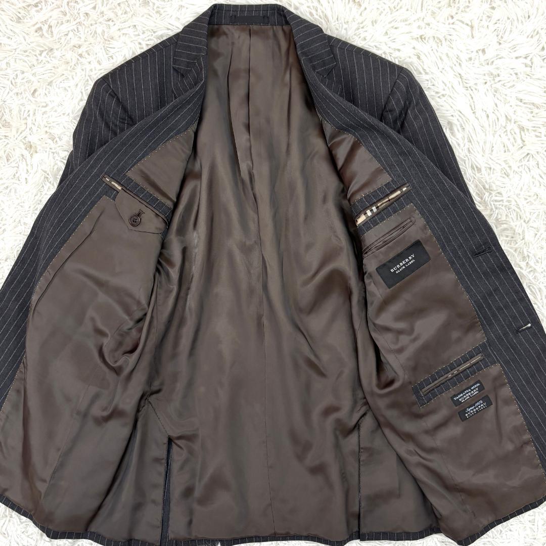 ☆極美品☆バーバリーブラックレーベル　ストライプ柄　セットアップスーツ