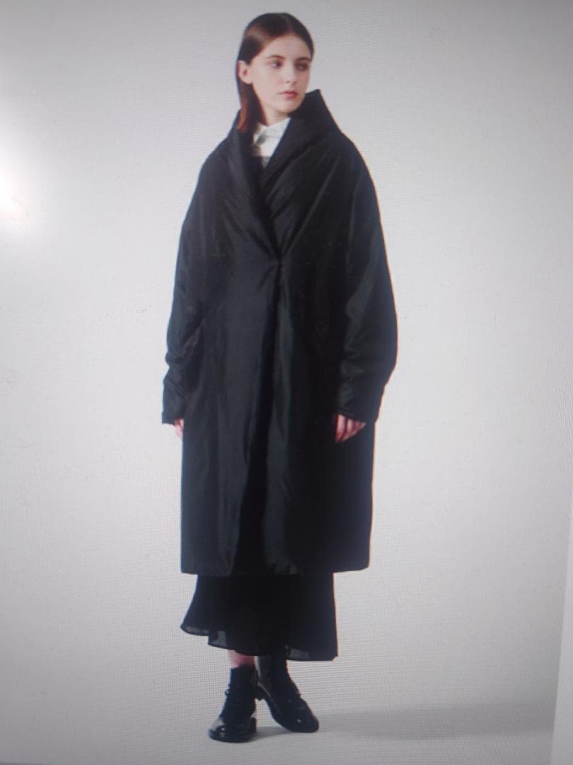 お値下げ☆新品タグ付き☆ミズイロインド☆ドレープダウンライトコート☆黒