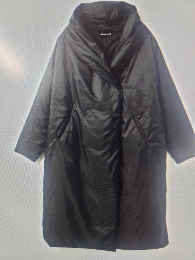 お値下げ☆新品タグ付き☆ミズイロインド☆ドレープダウンライトコート☆黒