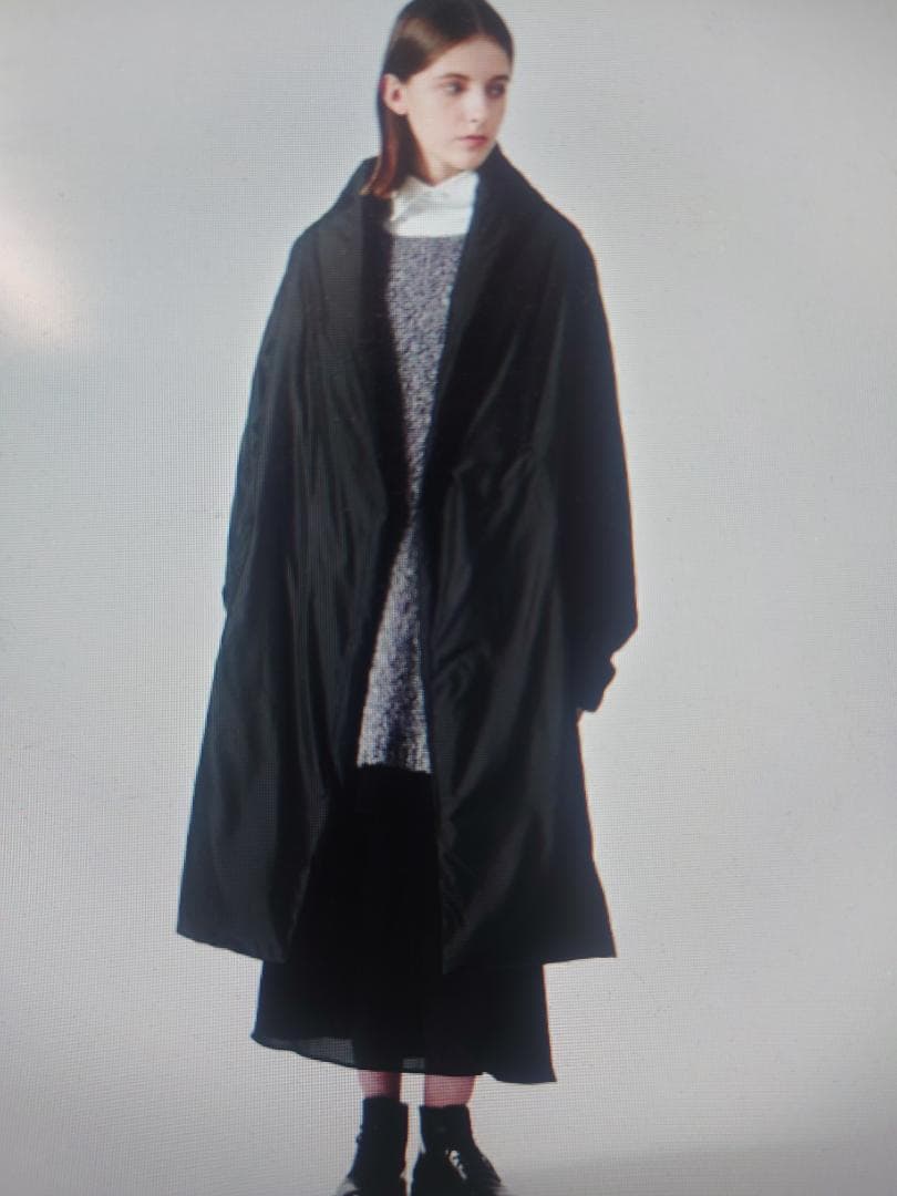お値下げ☆新品タグ付き☆ミズイロインド☆ドレープダウンライトコート☆黒