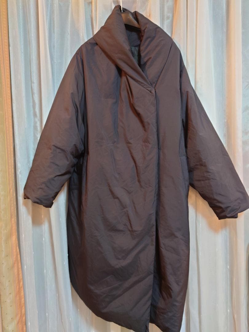 お値下げ☆新品タグ付き☆ミズイロインド☆ドレープダウンライトコート☆黒