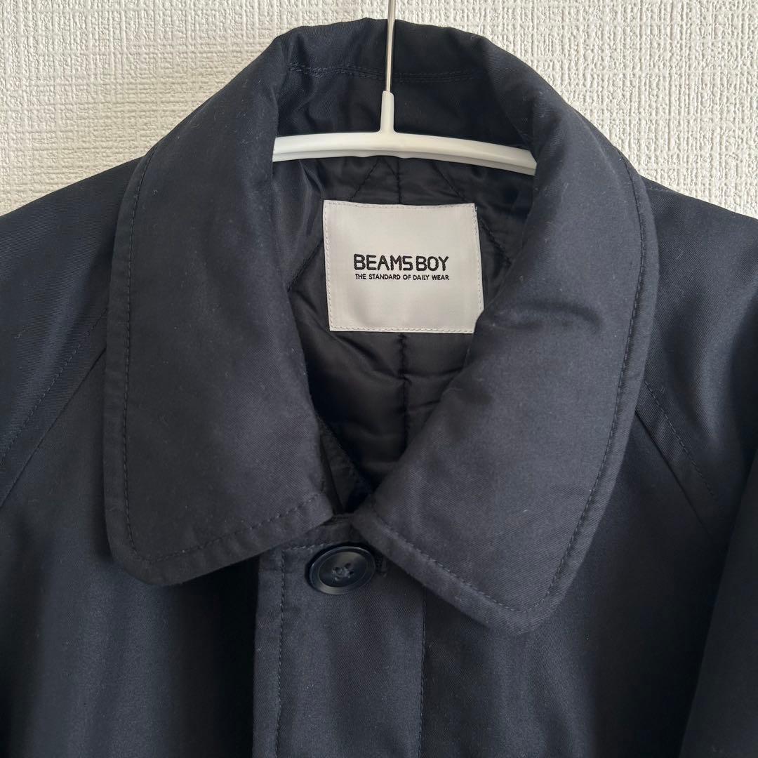 【3連休限定価格】BEAMSBOY ステンカラーコート　ネイビー