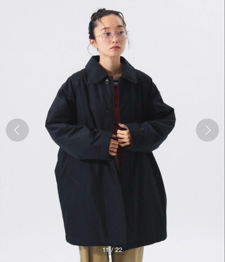 【3連休限定価格】BEAMSBOY ステンカラーコート　ネイビー