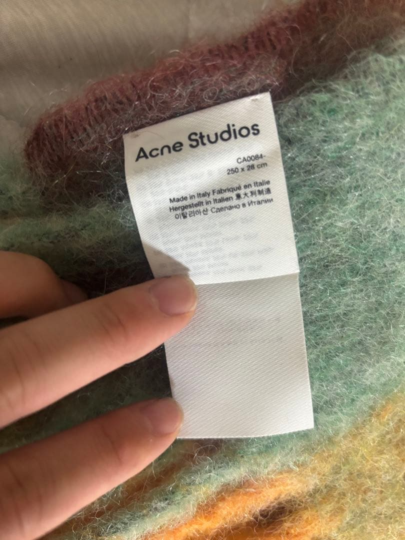 正規品　Acne Studios モヘアチェックマフラー