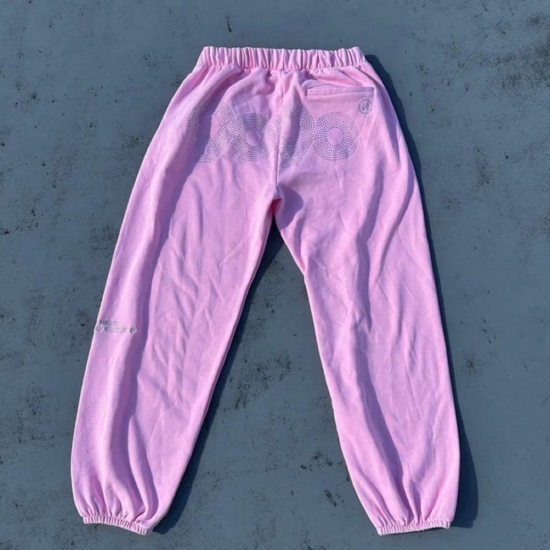 9090 girl Sweat Pant ピンク ストーン ラメ無し！