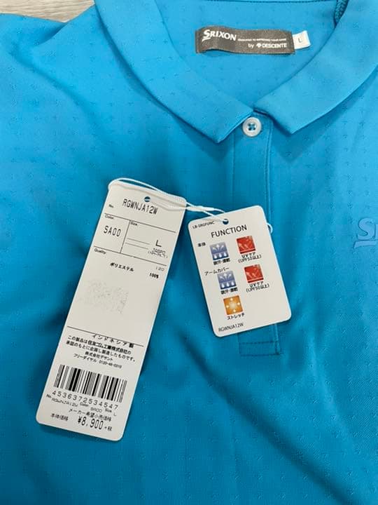 Lサイズ　白　青SRIXON スリクソン　レディース 半袖シャツ  ゴルフウェア