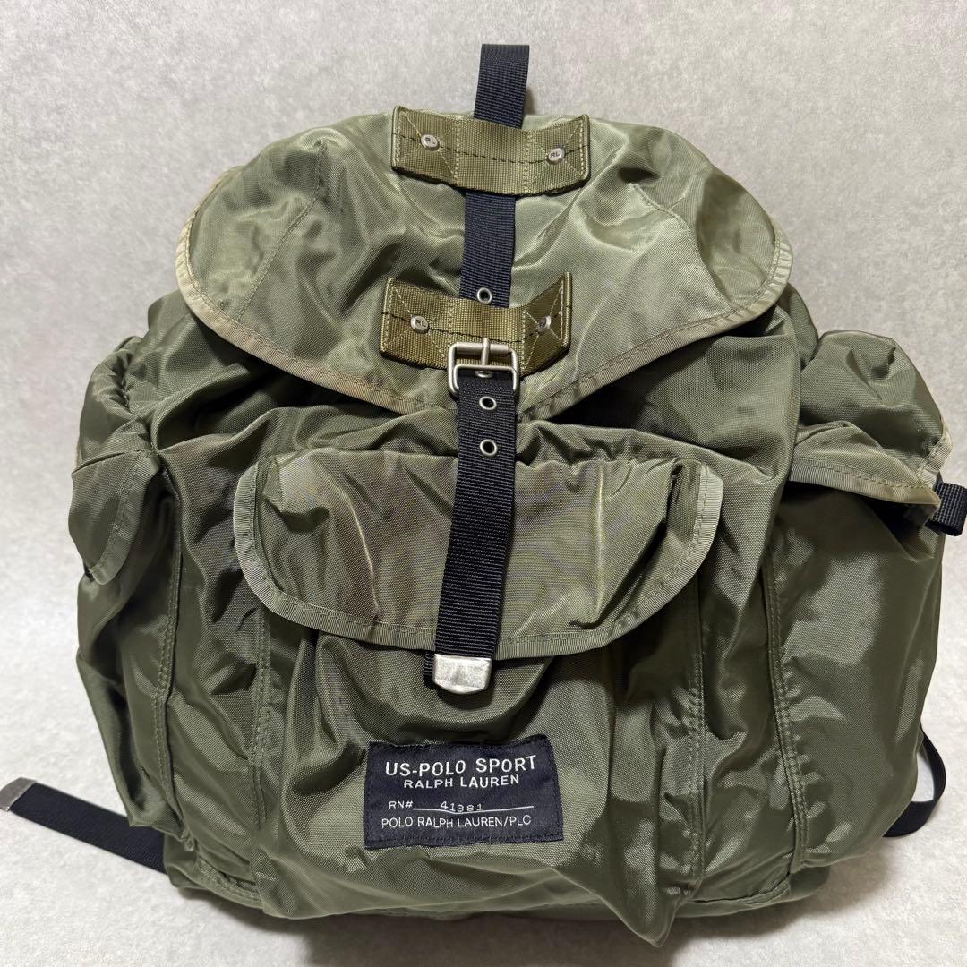 【ポロスポーツ】希少　90s ミリタリーバックパック　アリスパック　カーキ