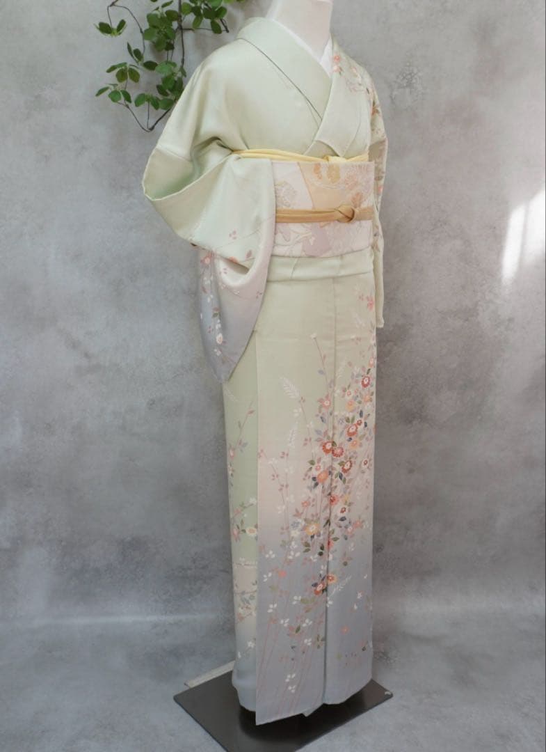訪問着フルセット　259 正絹　入学式　お宮参【訪問着、袋帯、帯締め、帯揚げ】