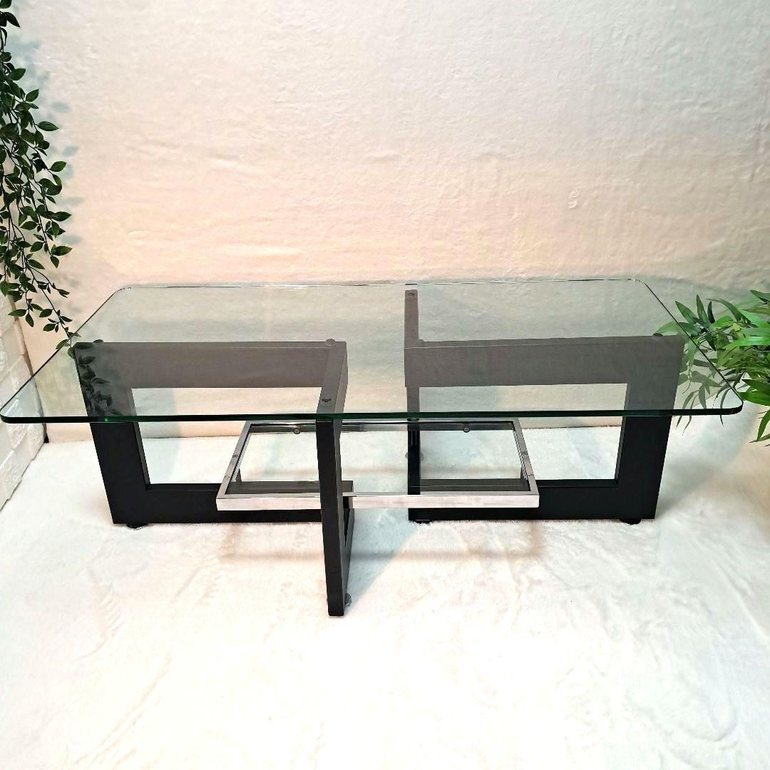 IDC大塚家具 アルテジャパン センターテーブル ローテーブルYGブラックレーム