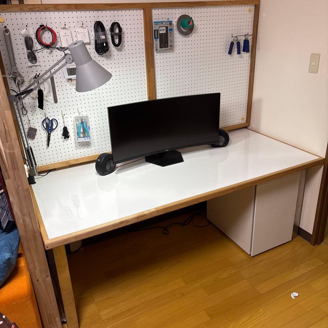 デスク天板とバックボードのセット