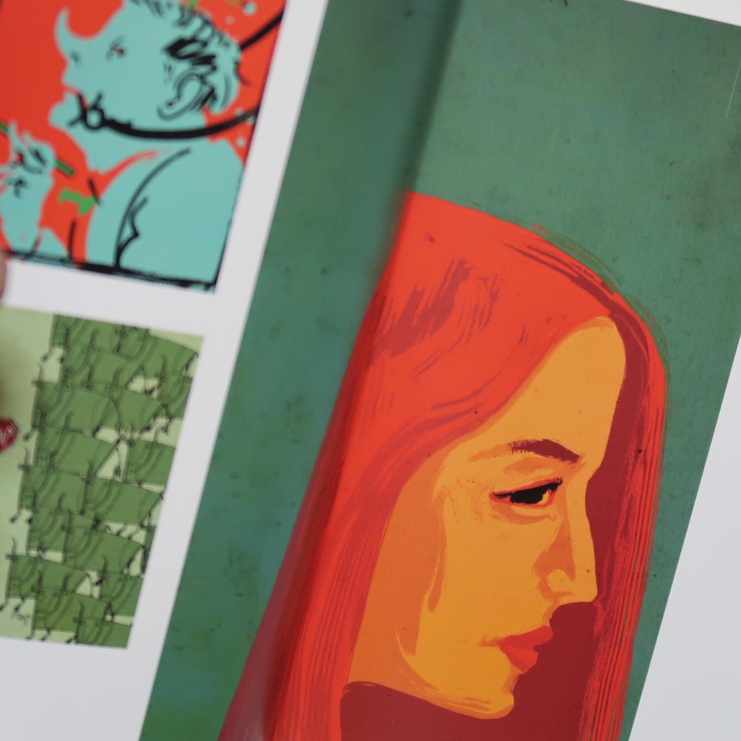 セール！　洋書　Three by Three Illustrati… アート集