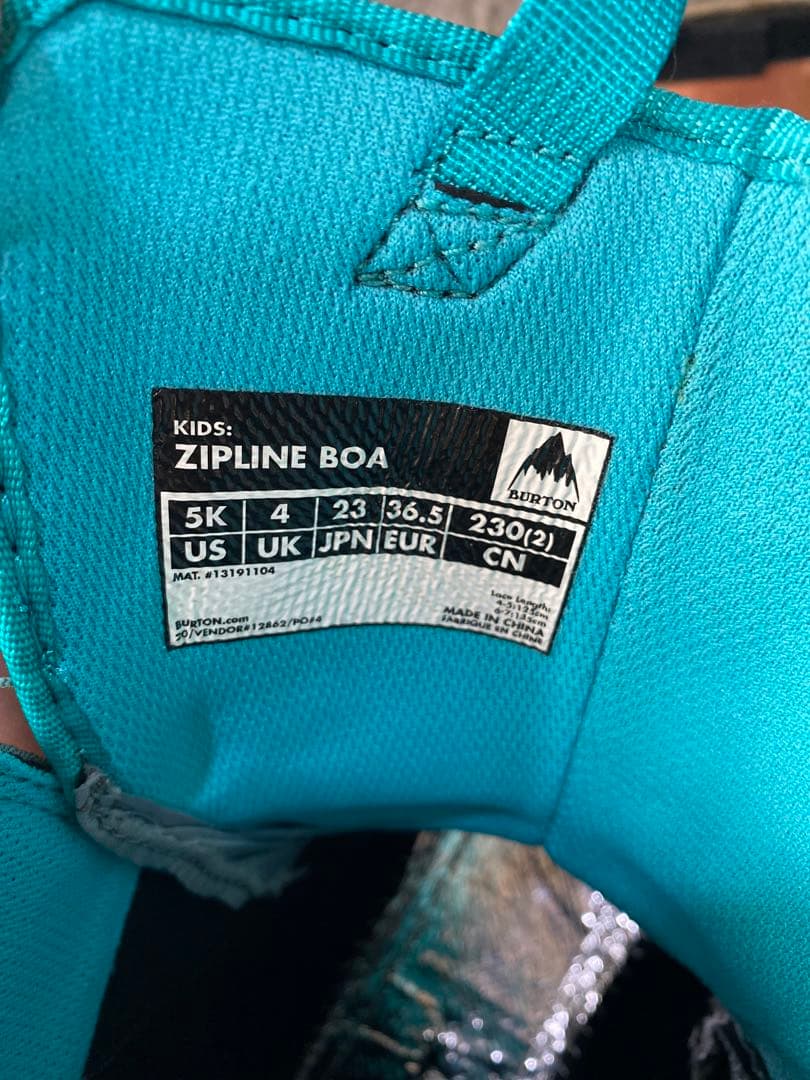 BURTONスノーボードブーツ キッズ Zipline Boa 23.0cm
