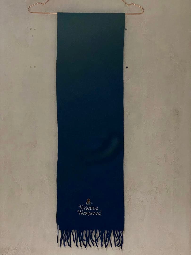 【極美品】Vivienne Westwood ブラックマフラー