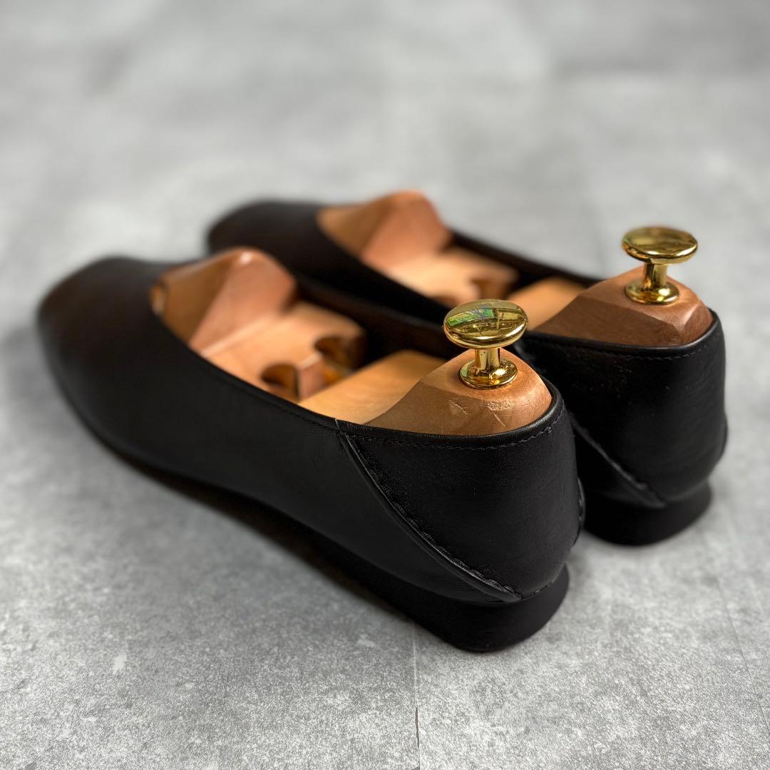 【美品】カンペール カシマイラ フラットパンプス バブーシュ 24.5cm 黒