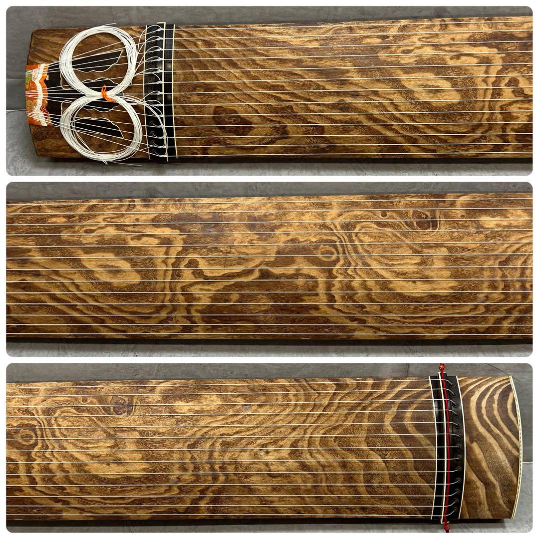 高級上角 琴　金蒔絵　口前装飾あり　13弦　筝 和楽器　弦楽器　ジャンク　現状品
