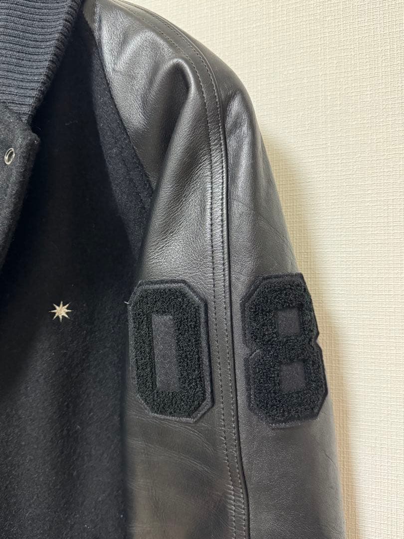 GDC 初期名作スタジャン 蓮 ロータス 刺繍 レザー　Lサイズ