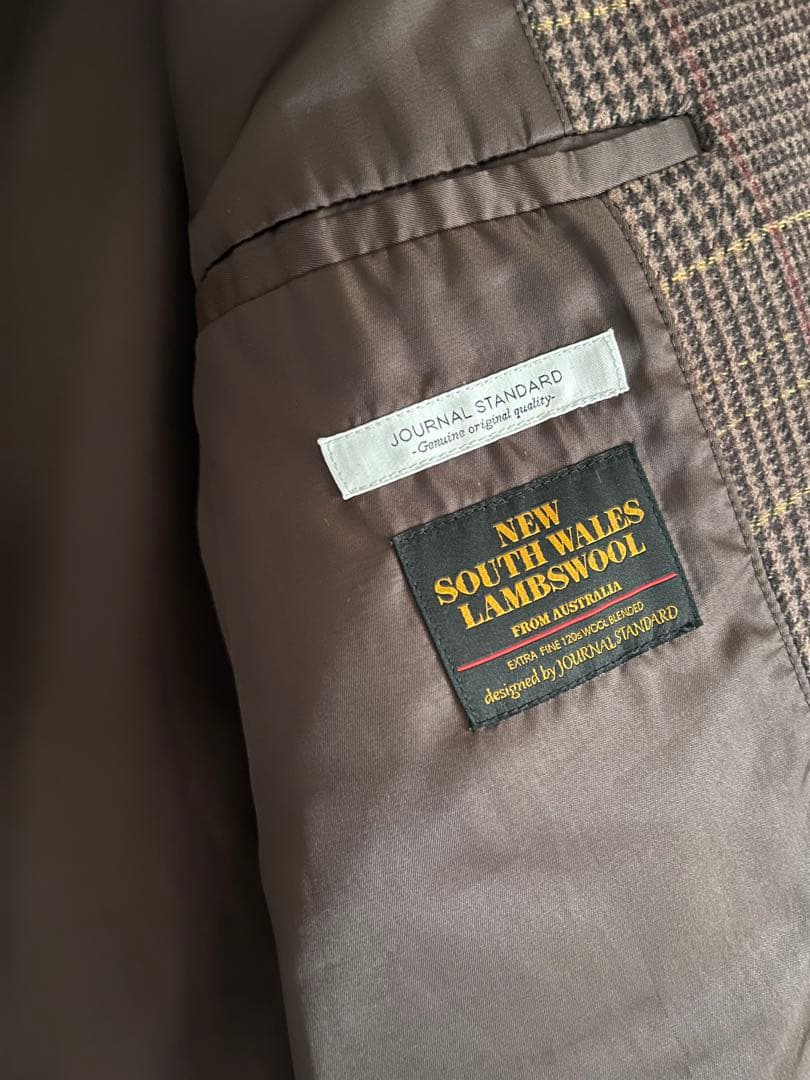 ジャーナルスタンダード/ブラウン系チェック チェスターコート